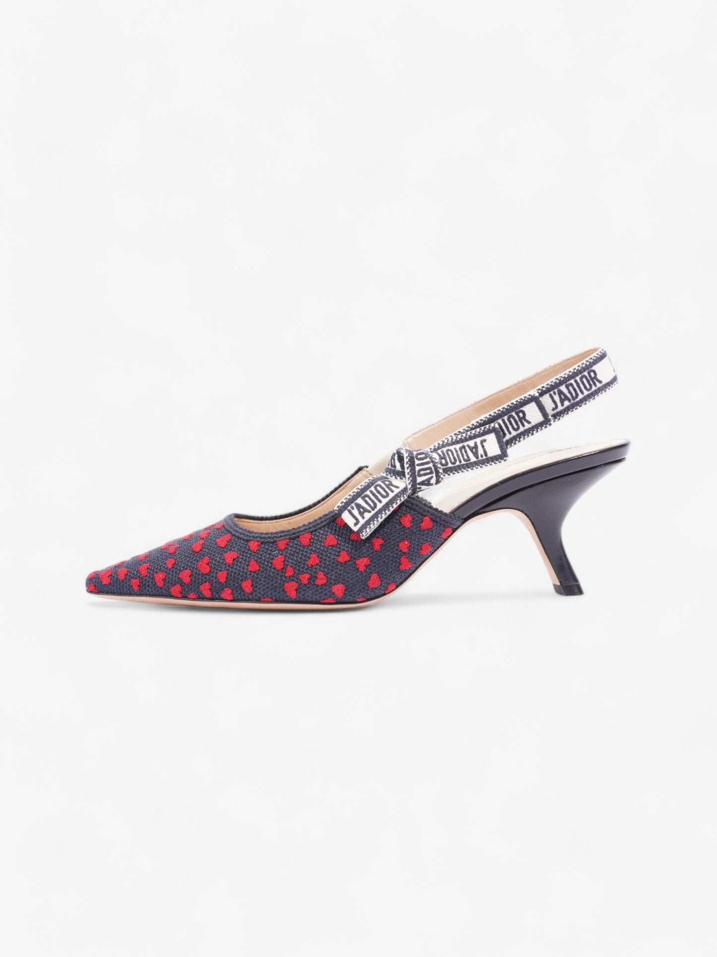 Christian Dior J'Adior Slingback Pump 65 Navy / Red Technical Fabric EU 41.5 UK 8.5