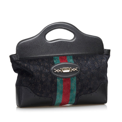 Gucci Medium Embossed Horsebit Velvet Punch Tote Tote Bag