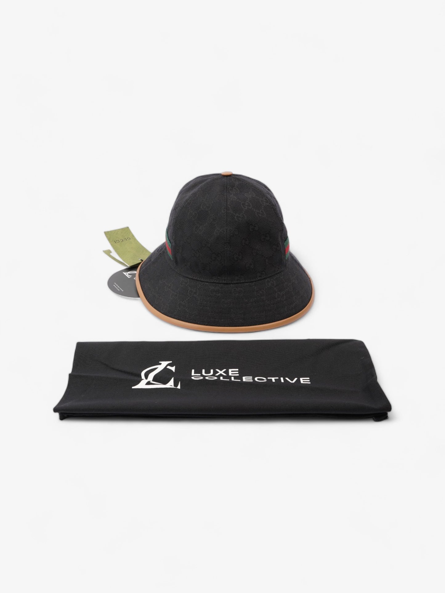 Gucci GG Sport Bucket Hat Black Canvas M