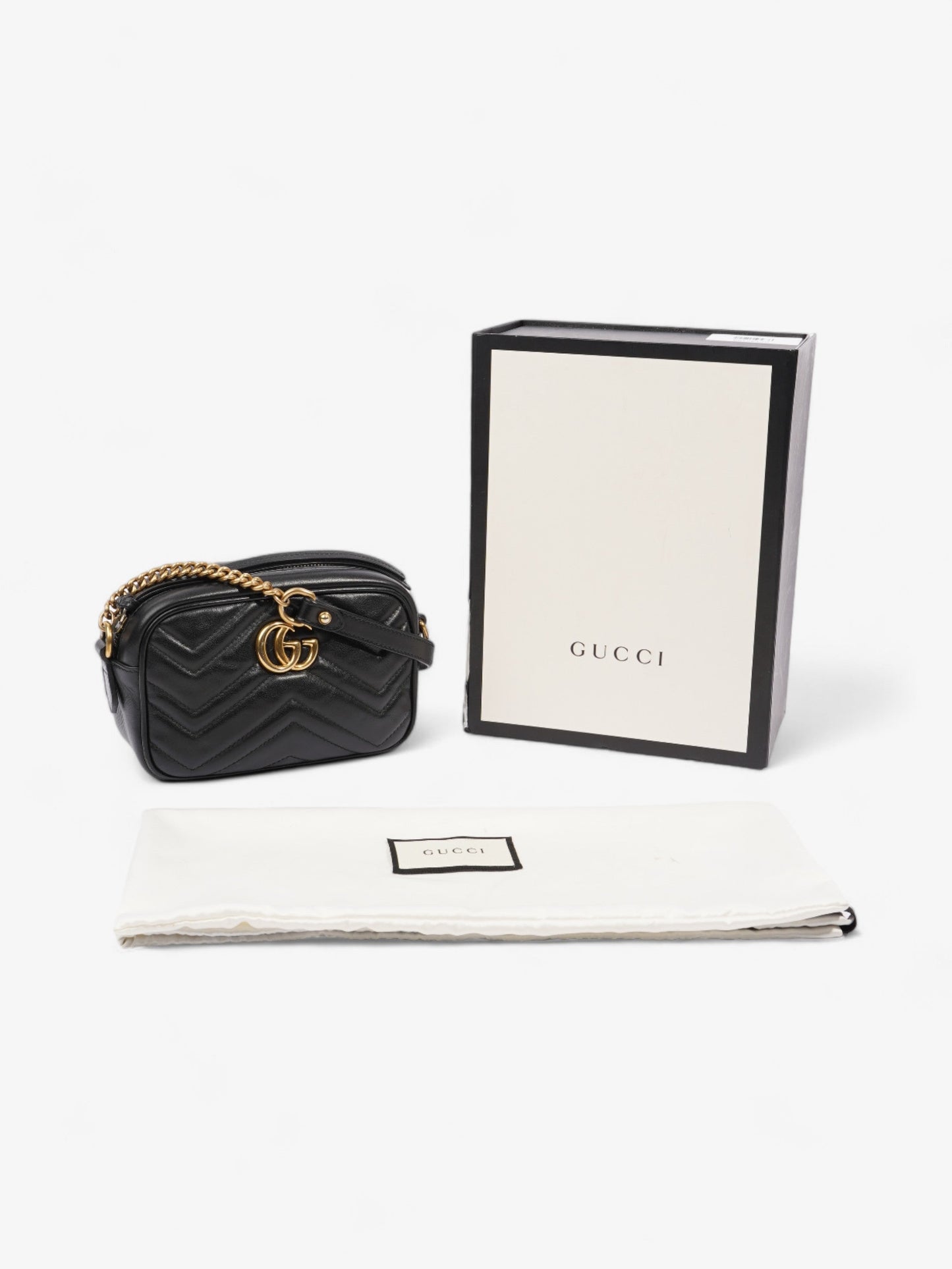 Gucci GG Marmont Bag Black Matelasse Leather Mini