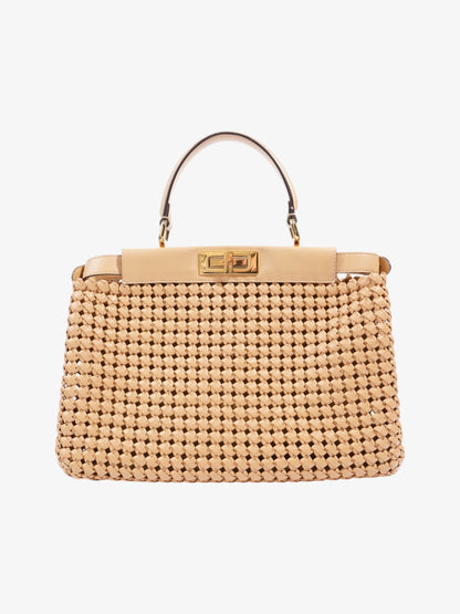 Fendi Peekaboo Tan Leather Medium