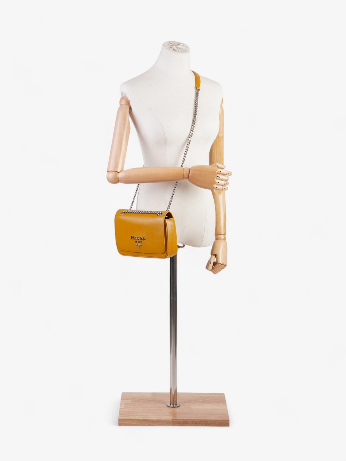 Prada Vernice Mustard Saffiano Leather