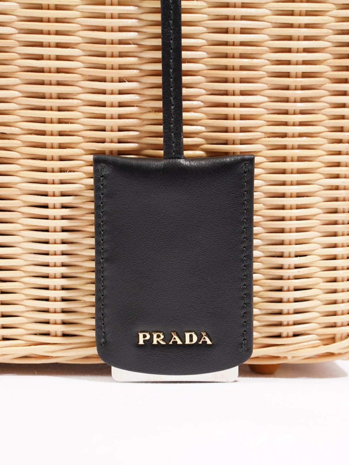 Prada Basket Bag Natural / Black Wicker