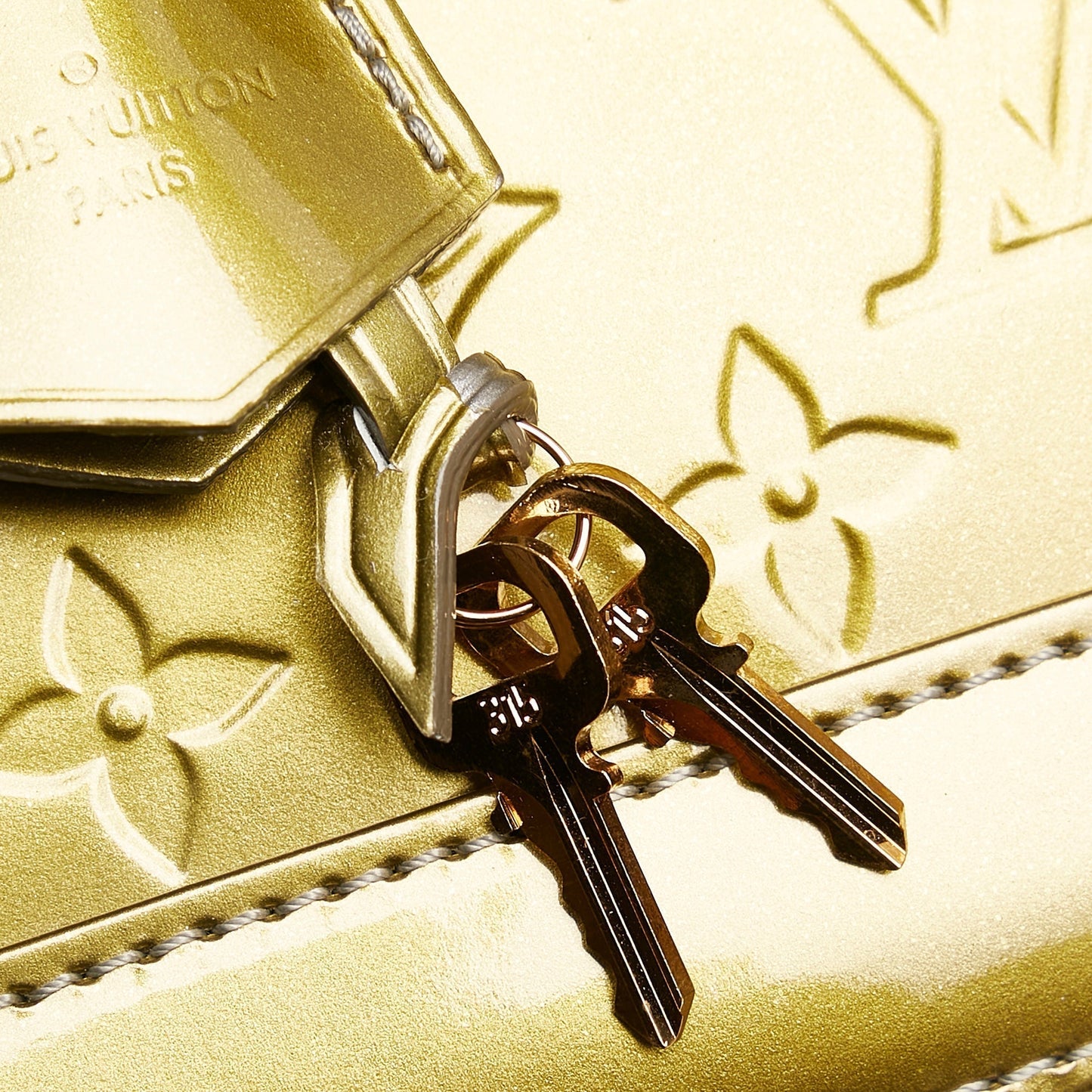 LOUIS VUITTON Monogram Vernis Alma BB Gold