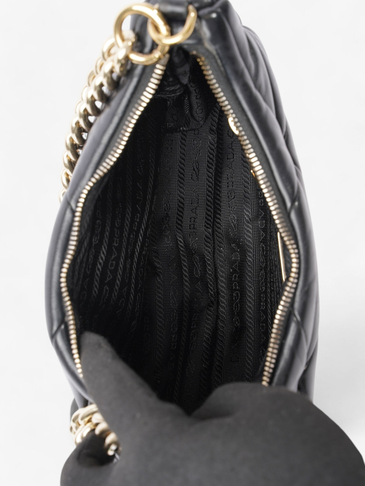 Prada System Padded Bag Black Leather