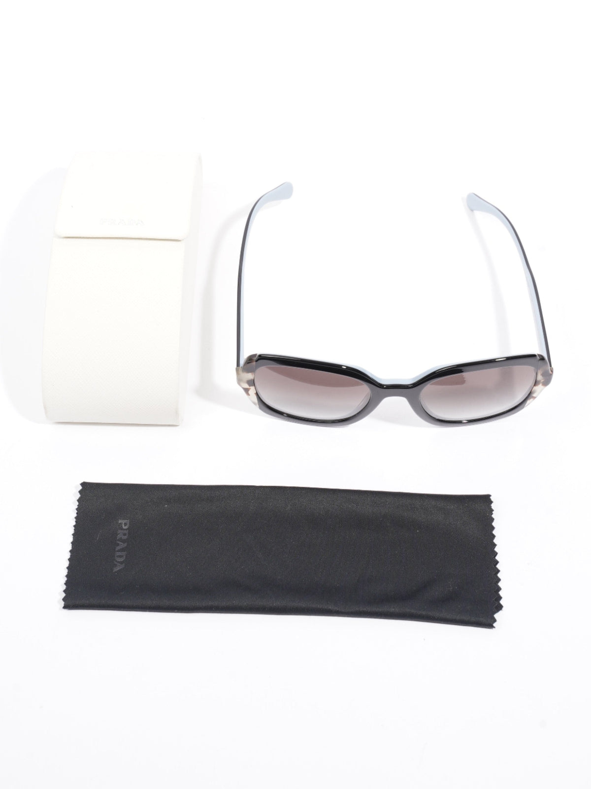 Prada Butterfly Sunglasses Black / Blue Acetate 140mm