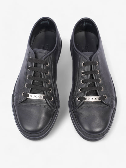 Gucci Low Top Sneaker Black Leather EU 39 UK 5