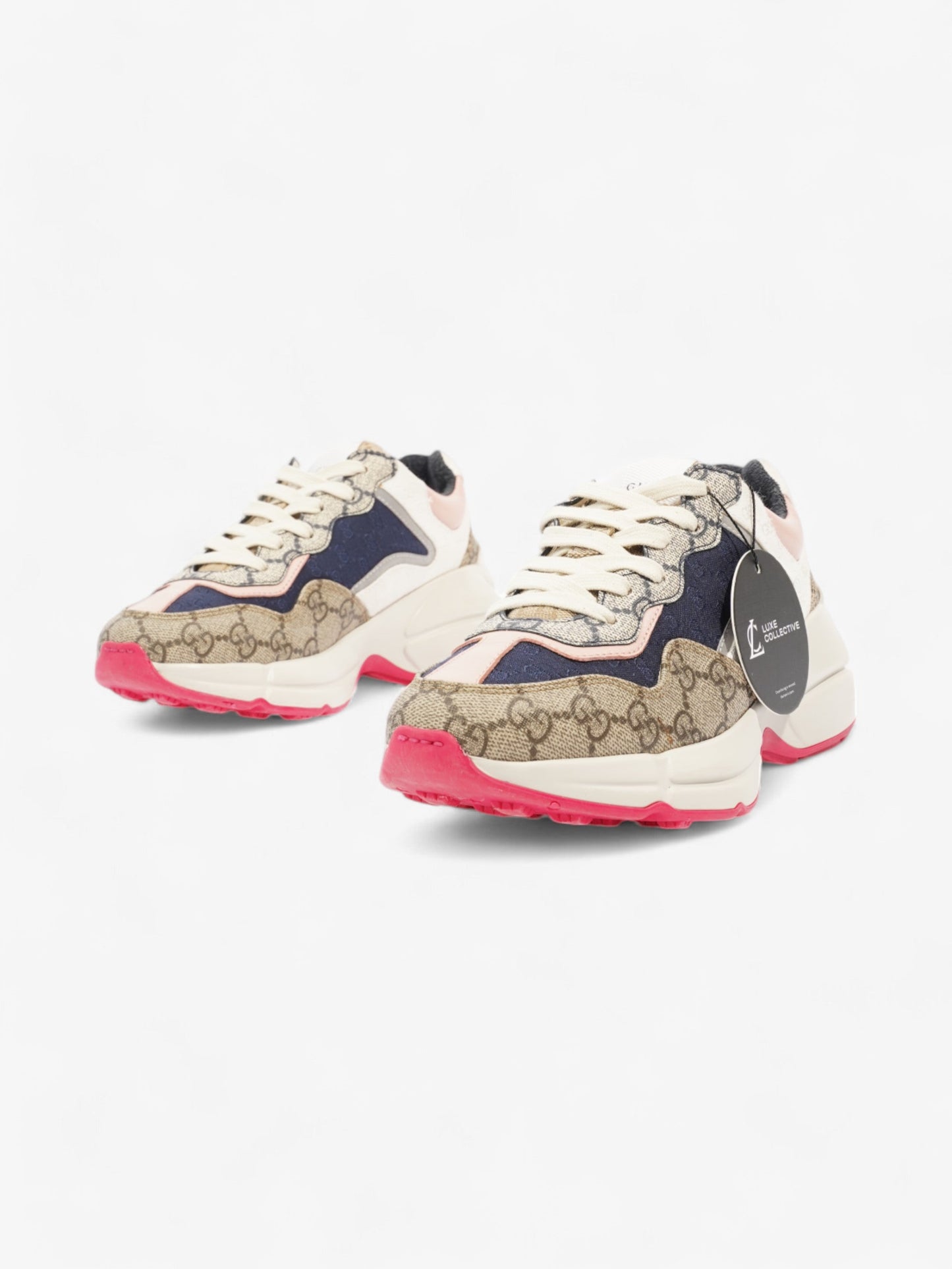 Gucci Rhyton Navy / Beige  / White Canvas EU 36 UK 3