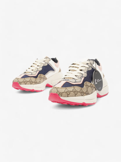 Gucci Rhyton Navy / Beige  / White Canvas EU 36 UK 3