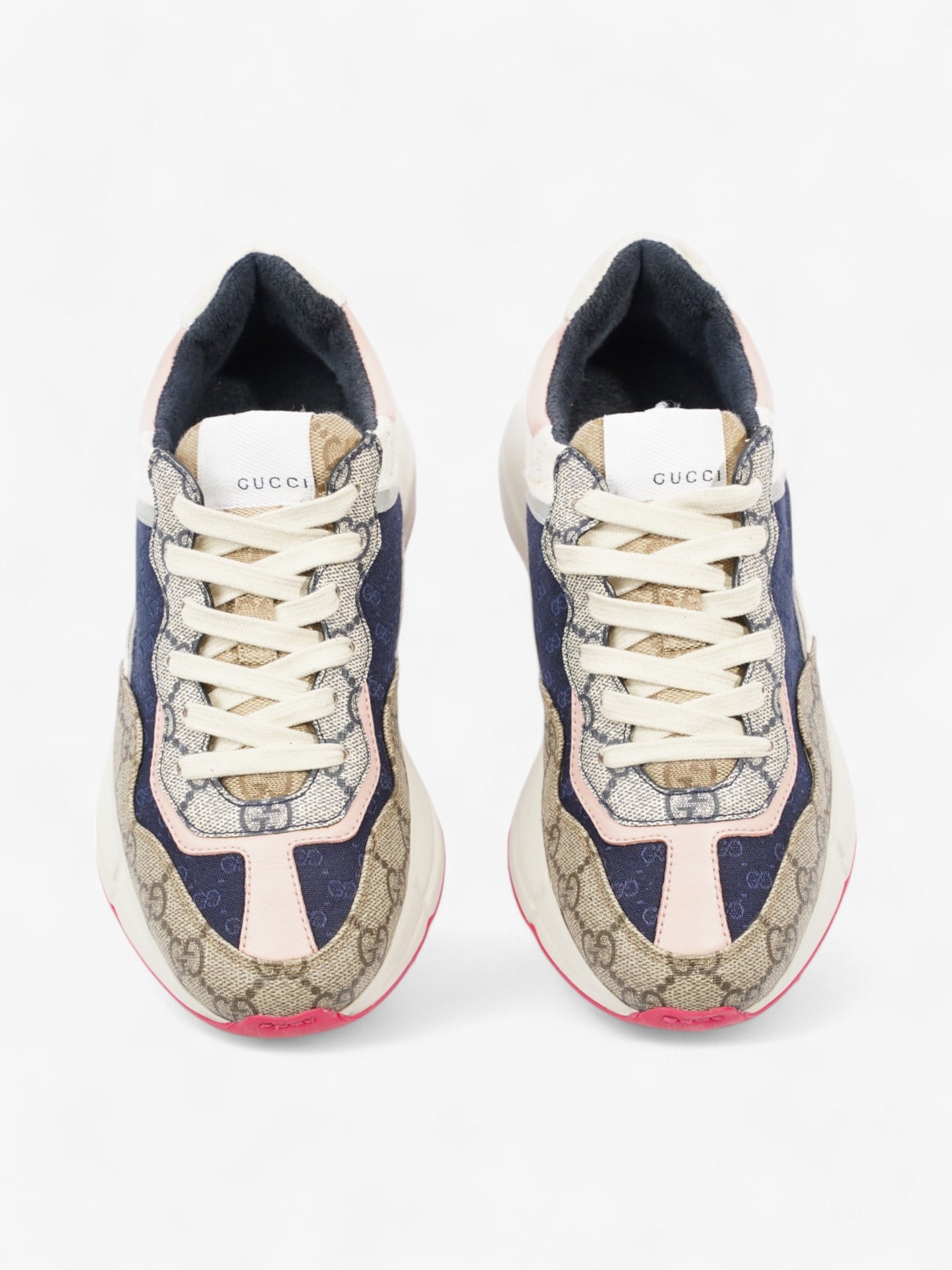 Gucci Rhyton Navy / Beige  / White Canvas EU 36 UK 3
