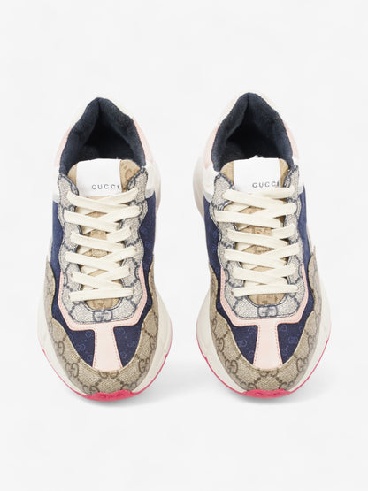 Gucci Rhyton Navy / Beige  / White Canvas EU 36 UK 3