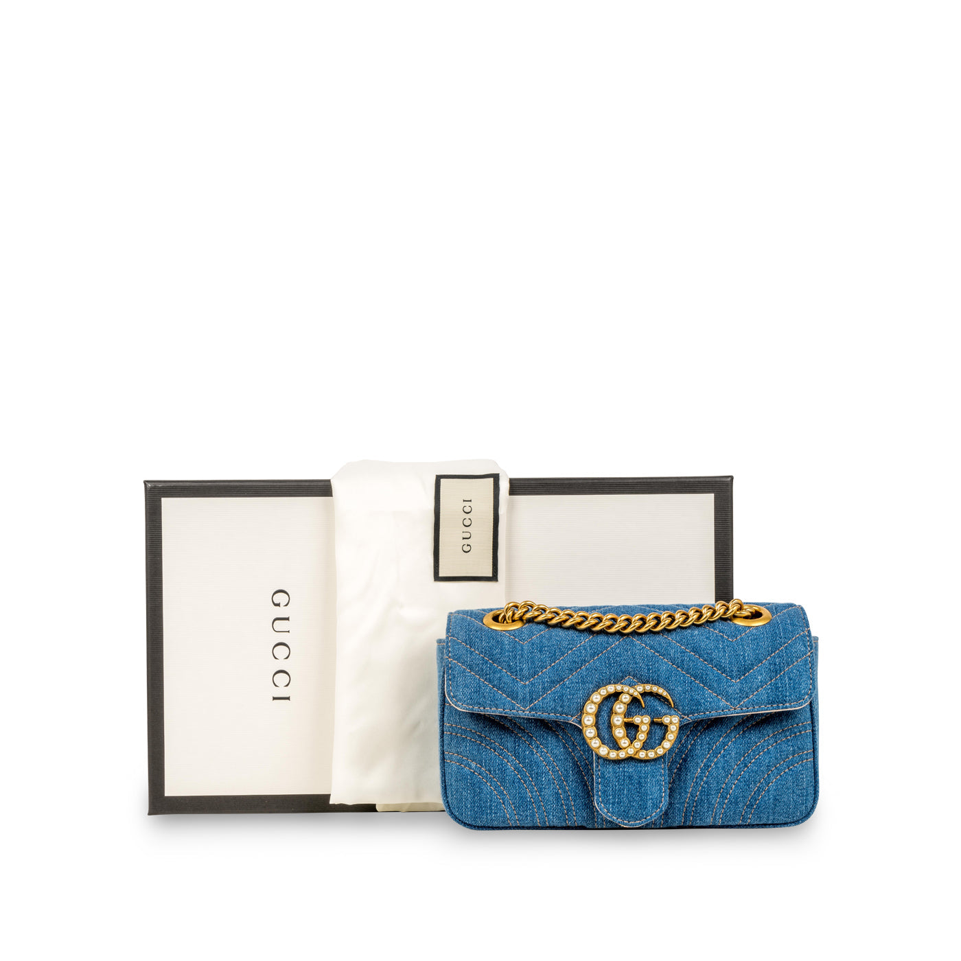 Gucci GG Marmont Mini - Denim