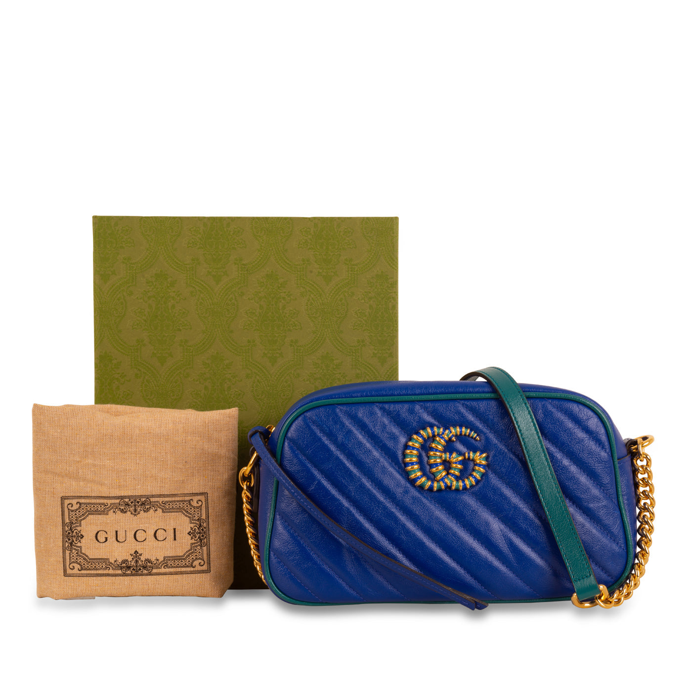 Gucci Small Marmont Bag - Blue