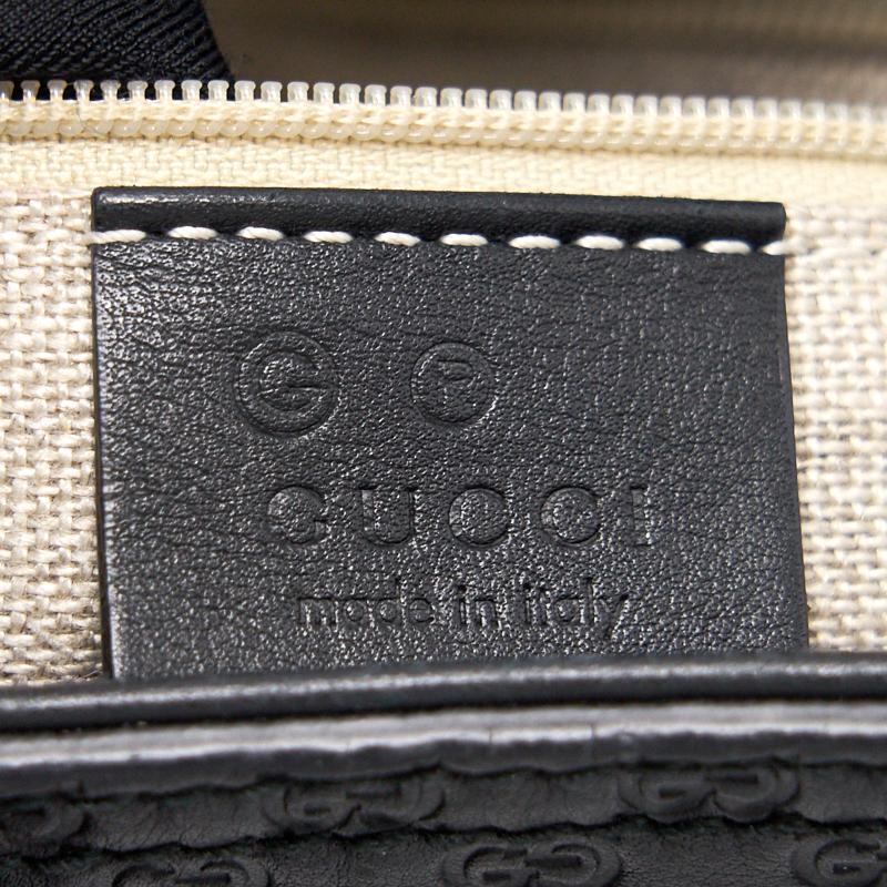 Gucci Black Leather Tote Bag