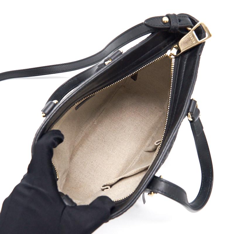 Gucci Black Leather Tote Bag