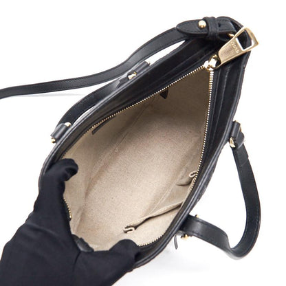 Gucci Black Leather Tote Bag