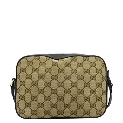 GUCCI Bee Web GG Canvas Camera Crossbody Bag Beige 412008