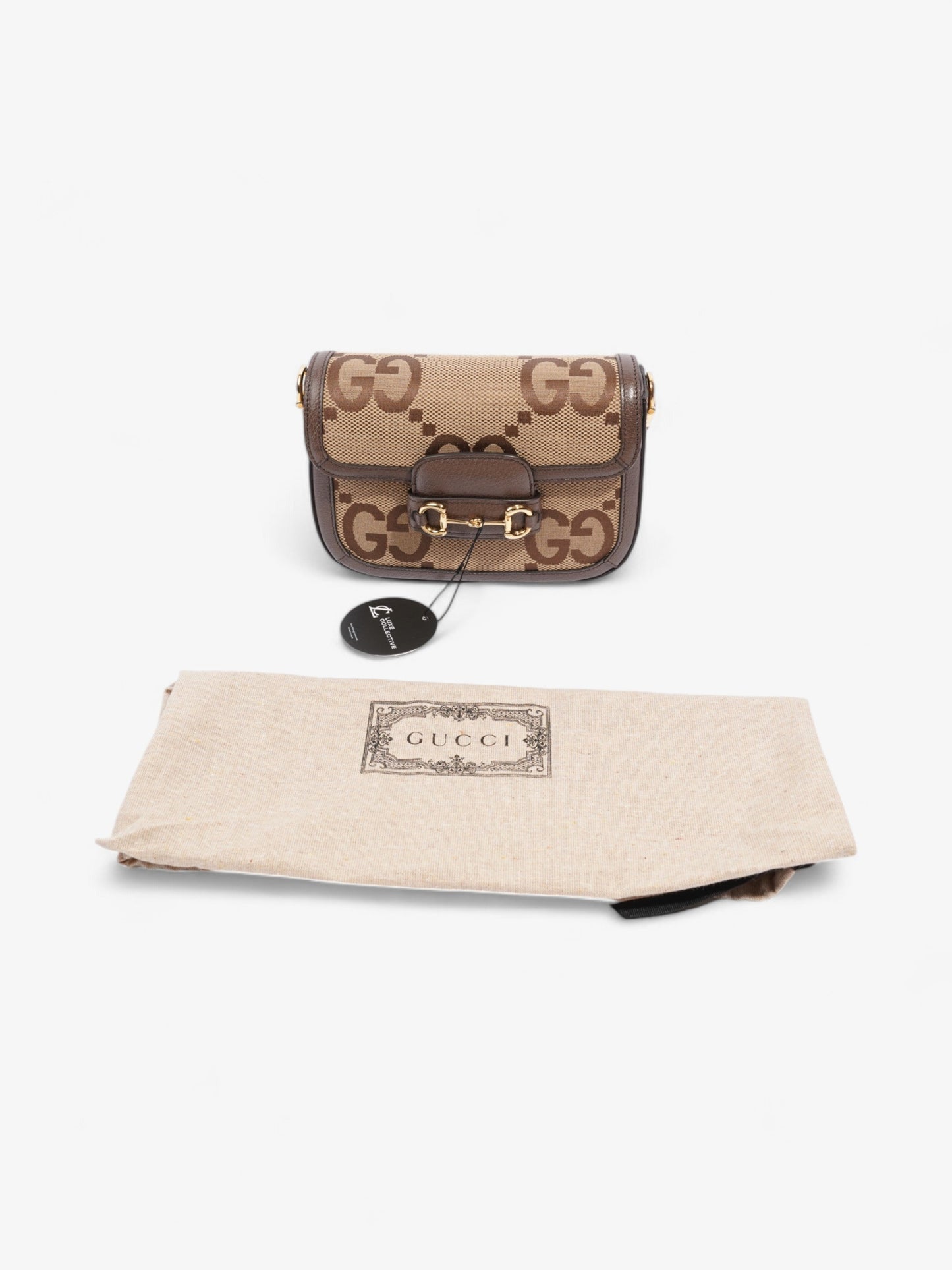 Gucci Horsebit 1955 GG Supreme / Brown Fabric Mini