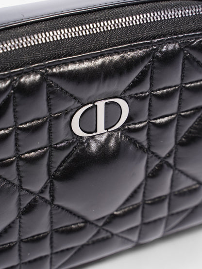 Christian Dior Caro Box Bag Black Calfskin Leather