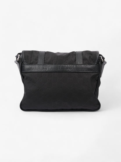 Gucci Monogram Messenger Bag Black Nylon