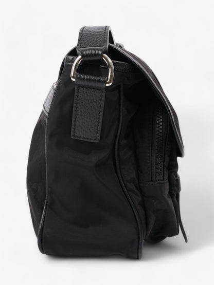 Gucci Monogram Messenger Bag Black Nylon