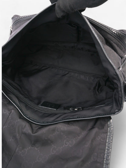 Gucci Monogram Messenger Bag Black Nylon