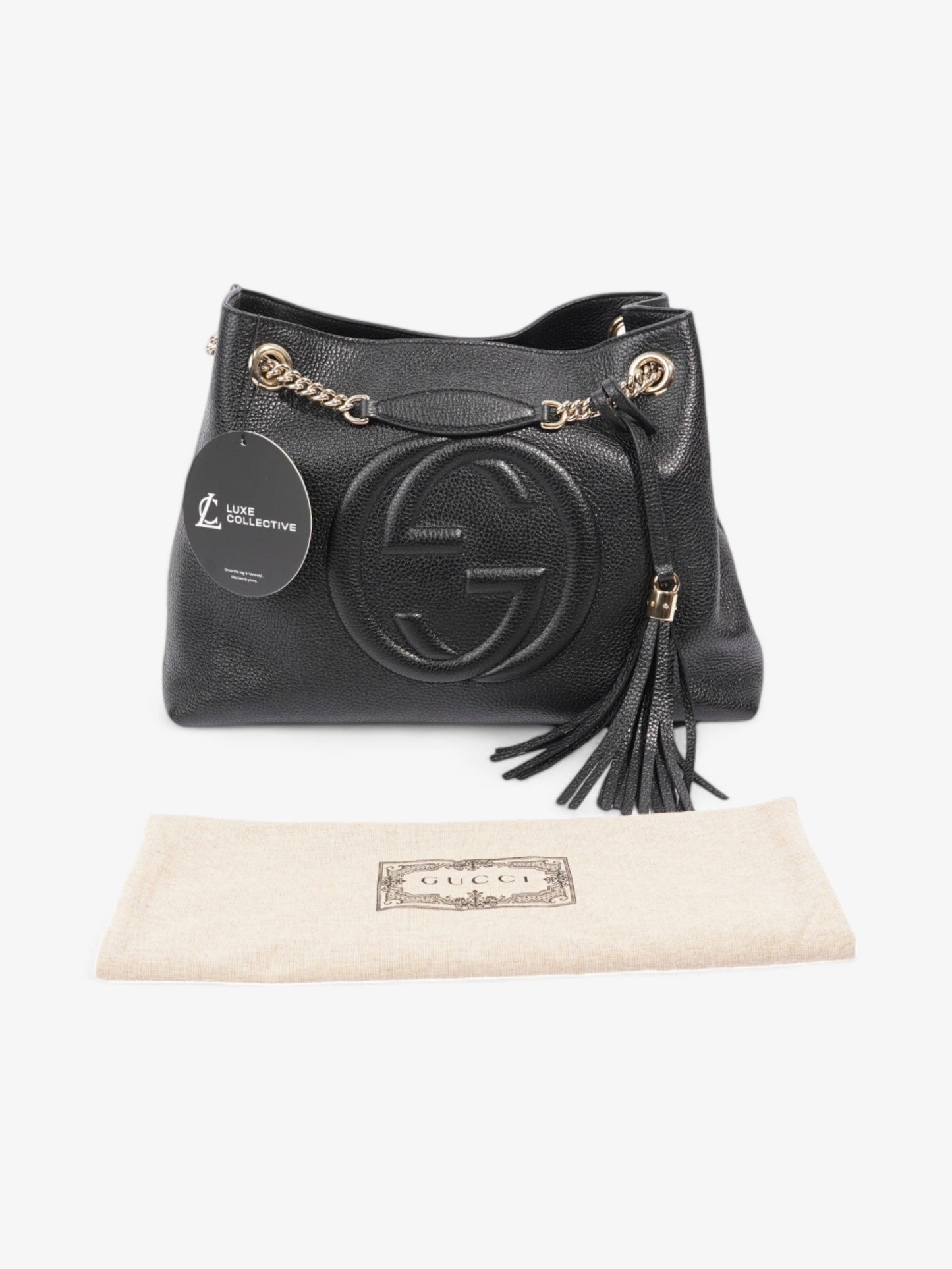 Gucci Soho Chain Tote Black Leather Medium
