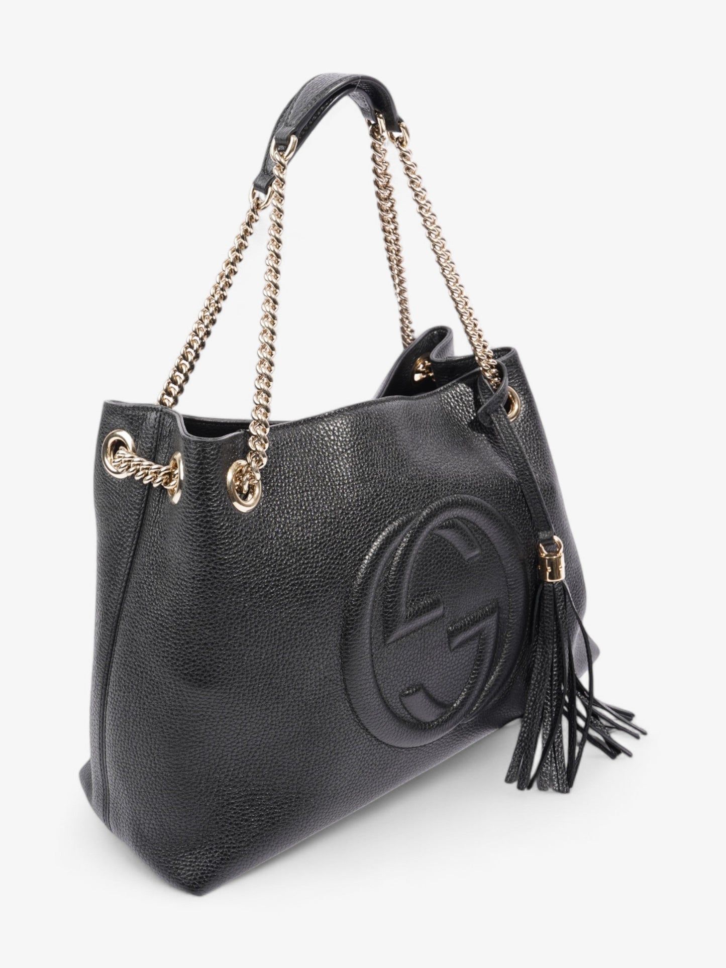 Gucci Soho Chain Tote Black Leather Medium