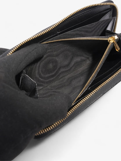 Gucci Rajah Zip Around Wallet Black / Green / Red Leather