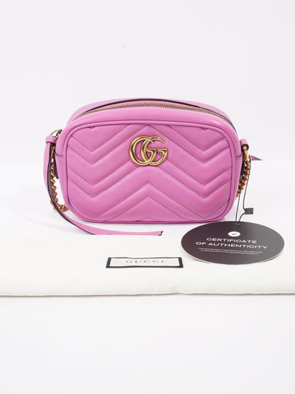 Gucci GG Marmont Light Purple Matelasse Leather Mini