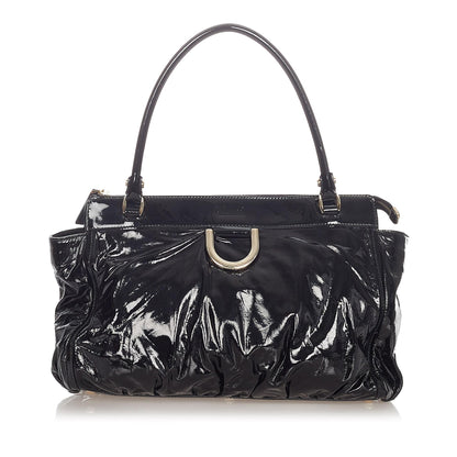 Gucci Abbey D-Ring Patent Leather Handbag