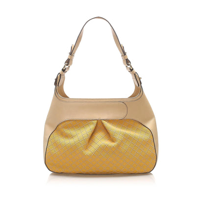 Gucci Bamboo Diamante Canvas Shoulder Bag
