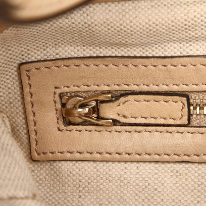 Gucci Bamboo Diamante Canvas Shoulder Bag
