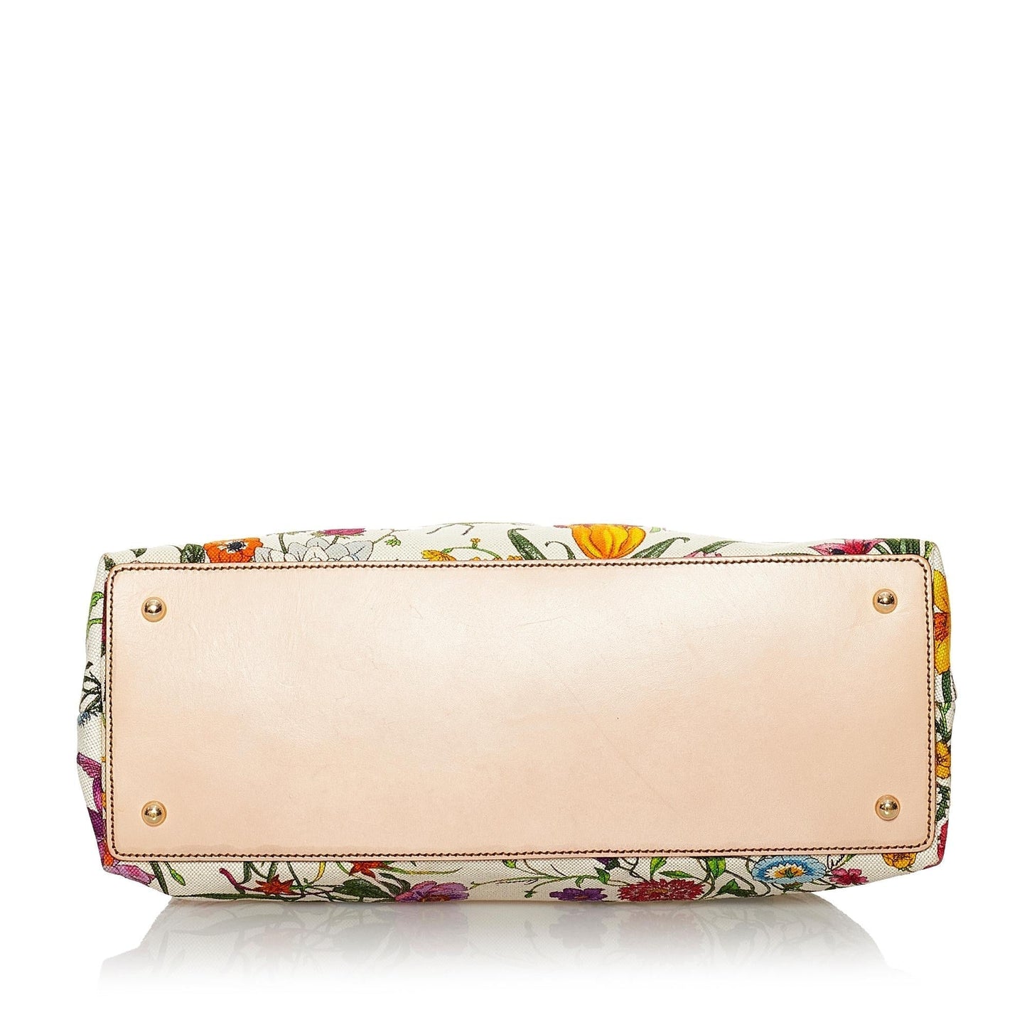 Gucci Bamboo Flora Canvas Handbag