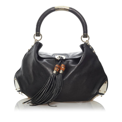 Gucci Bamboo Indy Leather Hobo Bag