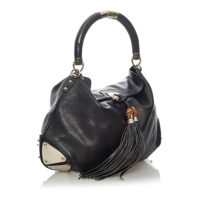 Gucci Bamboo Indy Leather Hobo Bag