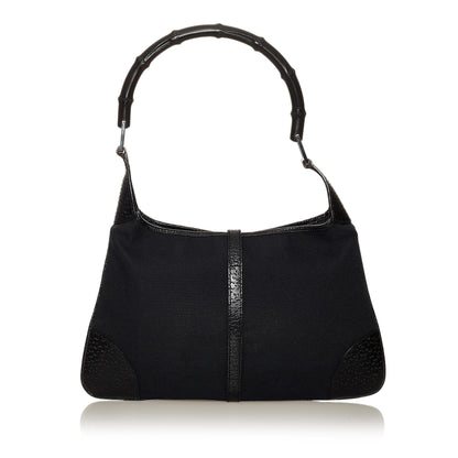 Gucci Bamboo Jackie Canvas Handbag