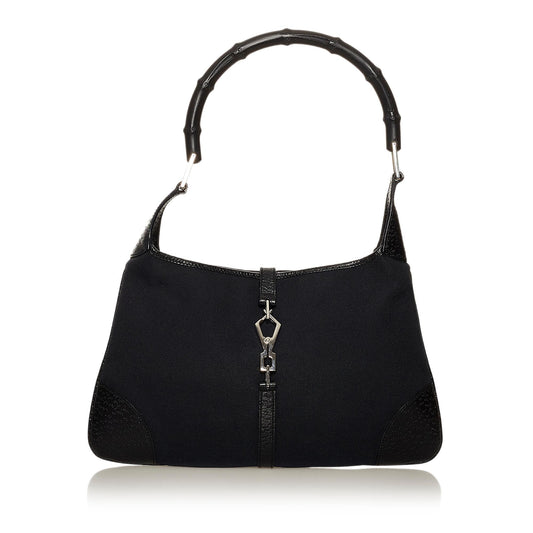 Gucci Bamboo Jackie Canvas Handbag