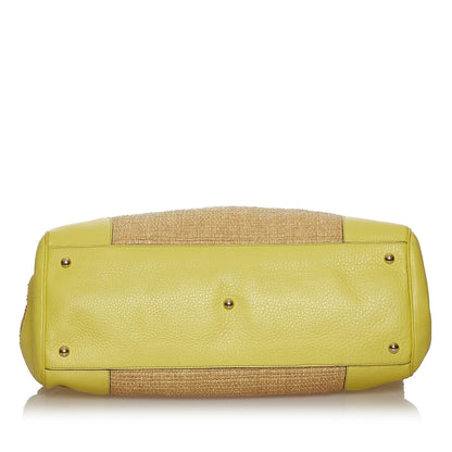 Gucci Bamboo Raffia Satchel