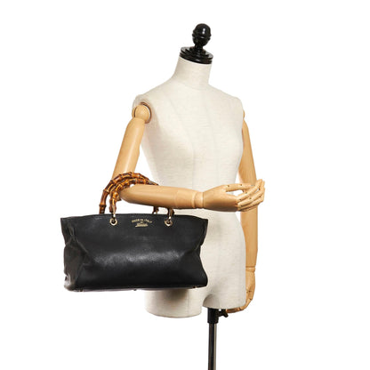 Gucci Bamboo Shopper Leather Handbag