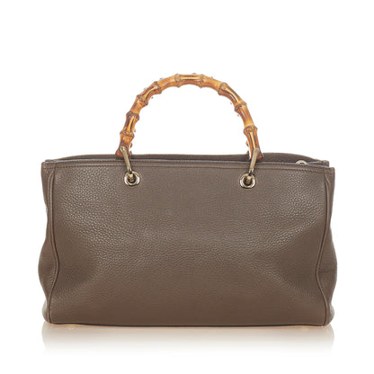 Gucci Bamboo Shopper Leather Satchel