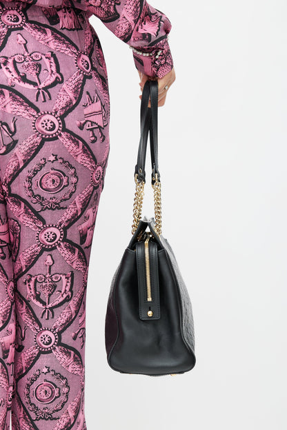Black Signature Leather Guccissima Shoulder Bag