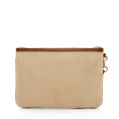 Gucci Canvas Vintage Web Wristlet