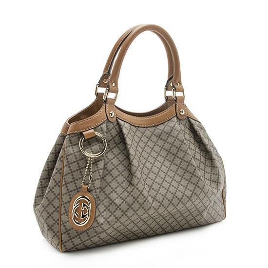 Gucci Diamante Canvas Sukey Medium Tote