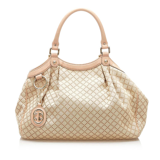 Gucci Diamante Sukey Canvas Tote Bag (SHG-16921)