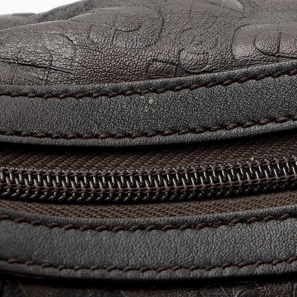 Gucci Embossed Leather Horsebit Large Hobo - FINAL SALE