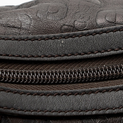 Gucci Embossed Leather Horsebit Large Hobo - FINAL SALE