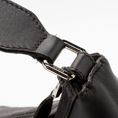 Gucci Embossed Leather Horsebit Large Hobo - FINAL SALE