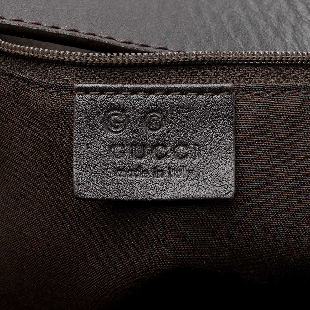 Gucci Embossed Leather Horsebit Large Hobo - FINAL SALE