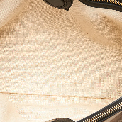 Gucci Flora Knight Bamboo Shopper Canvas Satchel